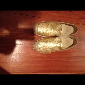 Metallic espadrille by Stuart Weizman.